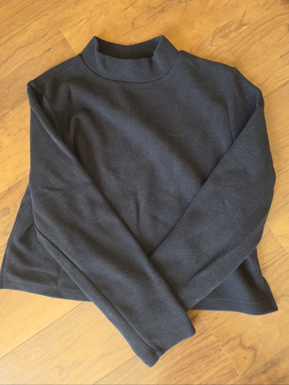 Old Navy Black Mock Neck Cropped Top Sz S